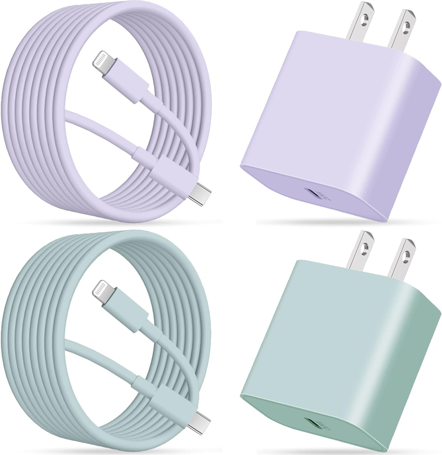 Fast Charger for iPhone 14 13 12 11, 2Pack 20W PD USB C Charger Block Wall Plug with 10FT Long Cable for iPhone 14/Plus/13/12/Pro Max/11/XS/XR, iPad