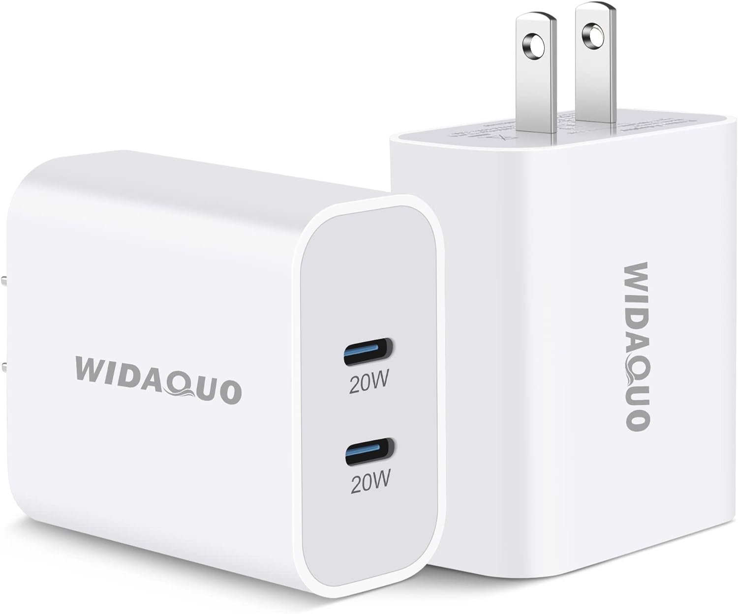 Dual USB C Charger Block, 2Pack 40W 2-Port Fast USB-C Power Adapter Wall Charger Plug Type C Charging Block for iPhone 15 14 13 12 11 Pro Max Plus XS XR, iPad, Samsung S23 S22 S21, Google Pixel 7 6 5