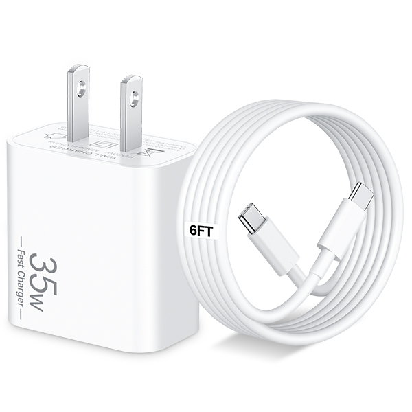 35W USB C Fast Charger for iPad Pro 13/12.9/11 inch 2025-2018, Air 6/5, Mini 7/6, iPad 11th(A16)/10th Generation, iPhone 17/16, 35Watt Type C Super Fast Charging Wall Charger Block with 6FT USBC Cable